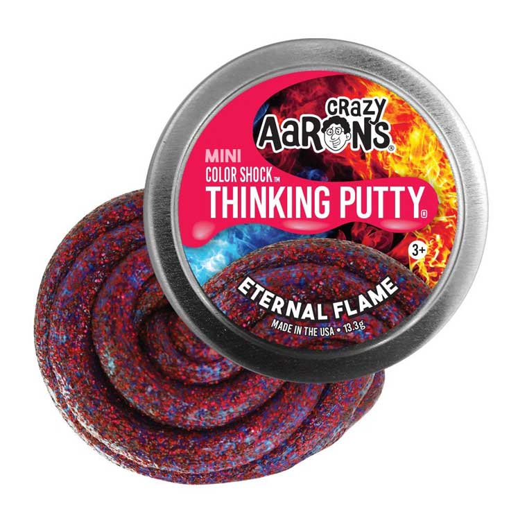 Mini tin of Crazy Aaron's Eternal Flame Thinking Putty®.